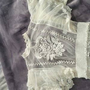 Lace Forever 21 embroidery top